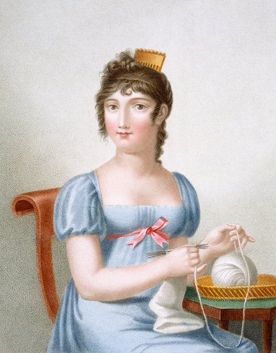 The Knitter by Madame G. Busset Dubruste